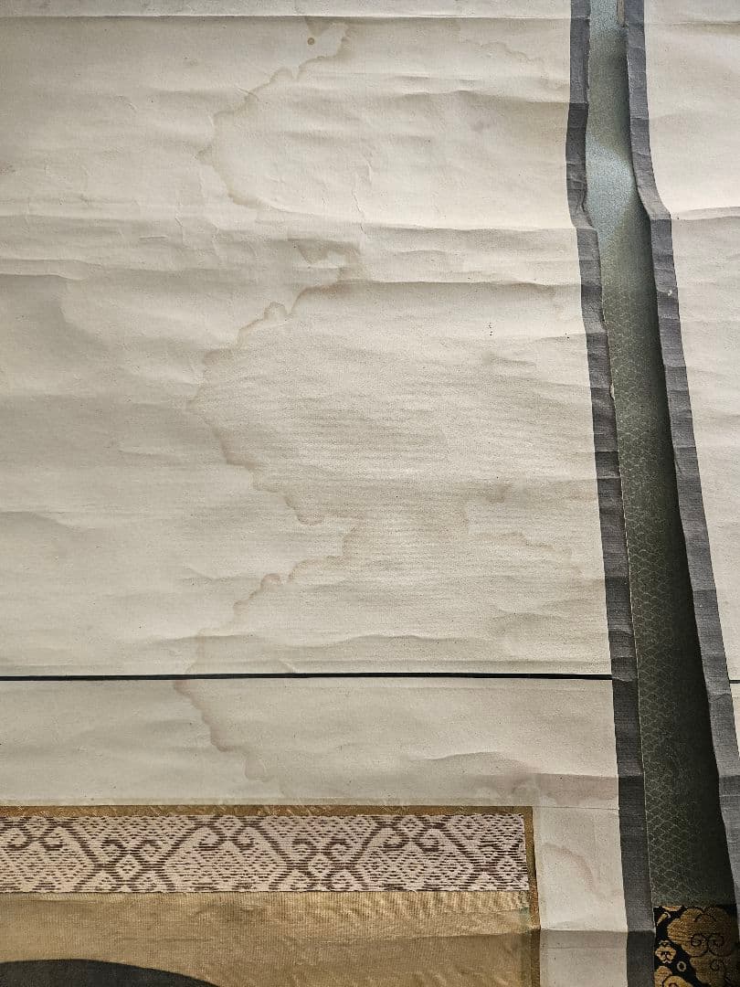 『中輪に足付き違い鷹の羽』大名家より拝領品 家紋入 浦島太郎神功皇后図 絹本