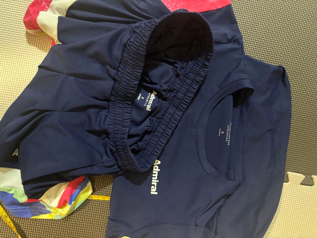 Admiral テニスウェア Sネイビー/マルチカラー　セットアップ