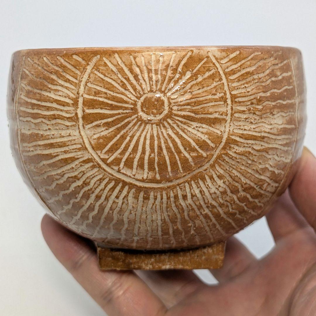 十四代土谷道仙 萩焼 俵手茶盌 共箱共布栞 抹茶碗 抹茶茶碗 茶道具 茶器 食器