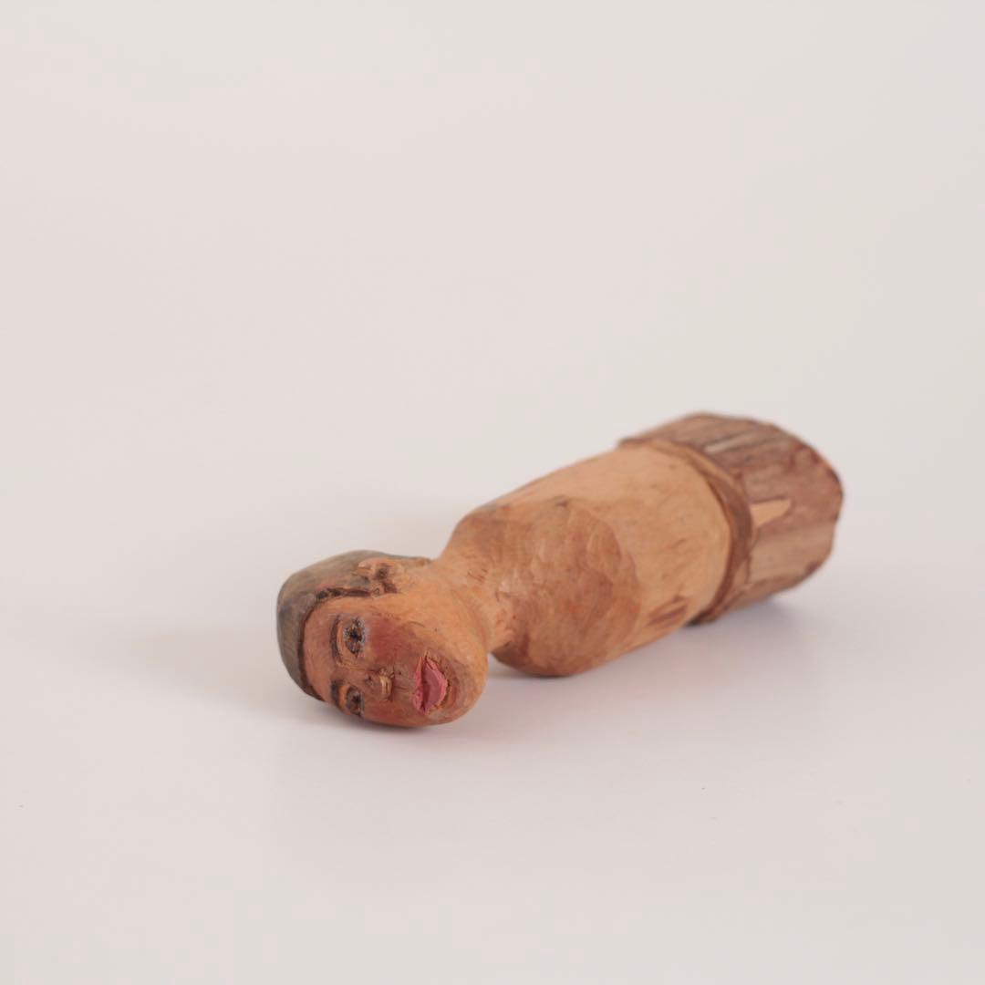 ふしぎな 木彫 人物像 古道具 アンティーク オブジェ