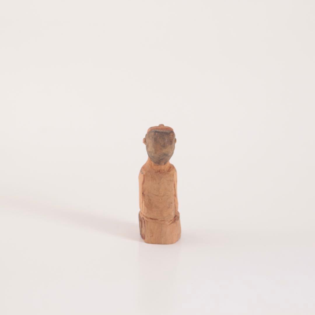 ふしぎな 木彫 人物像 古道具 アンティーク オブジェ