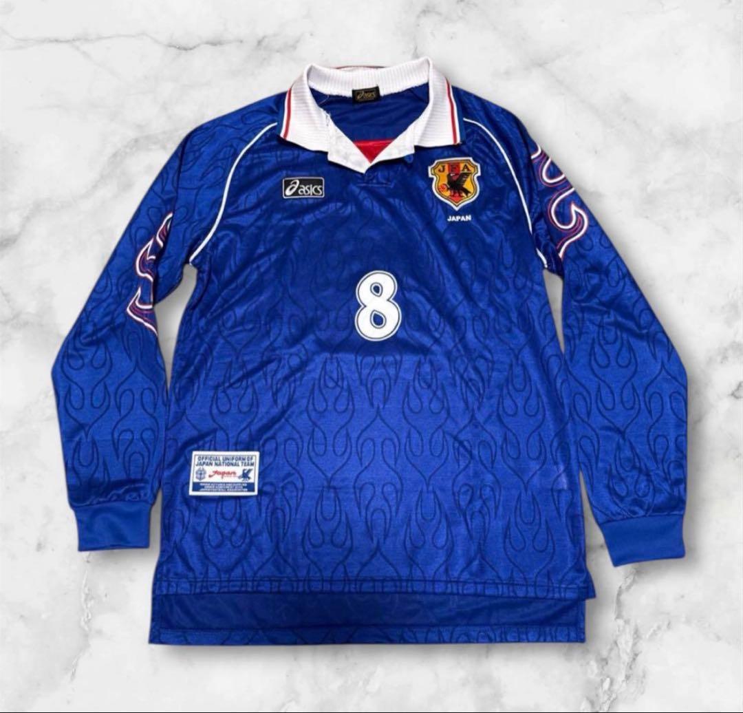 日本代表 中田英寿 1998W杯MF ユニフォーム 8番 ファイアーパターン　炎