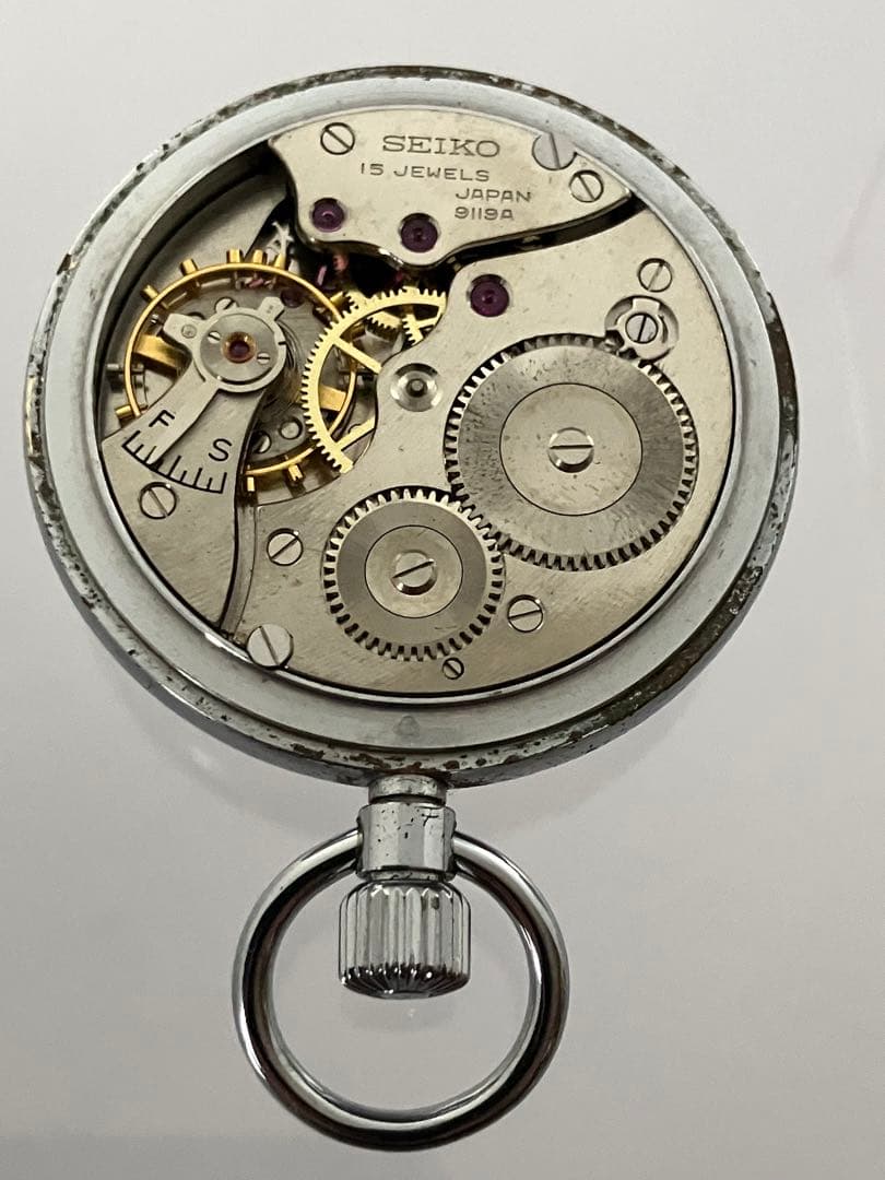 国鉄時代の懐中時計　１９セイコー　スモセコ　昭和４７年 不動品