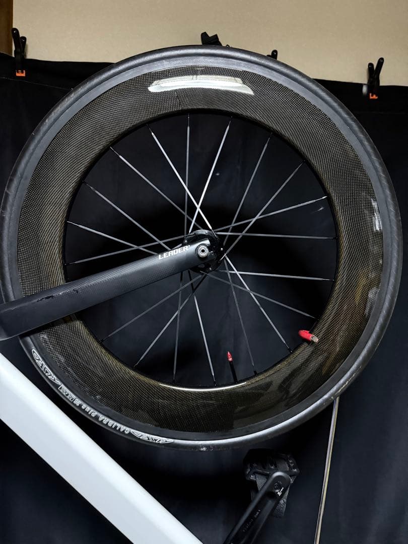 Leader735 ピストバイク カーボンホイール 88mm