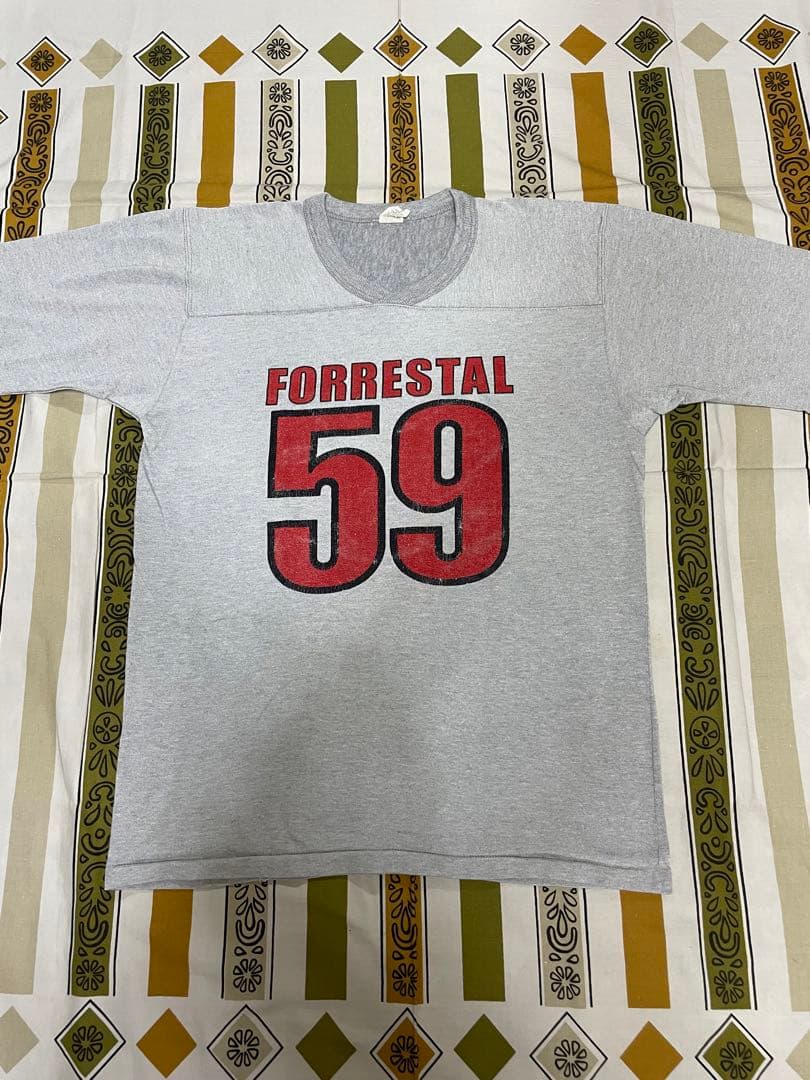 フォレスタル-59海軍◼️80sビンテージ◼️ミニタリー・フットボールTシャツ