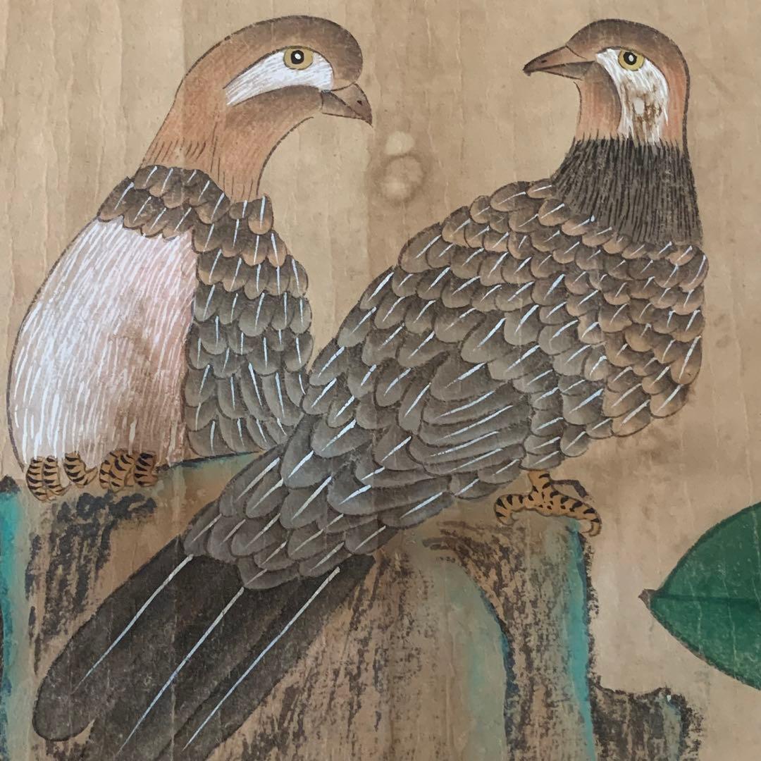 清国ー民国　絵画　肉筆保証　馬家桐　『花鳥図』　中国画 時代物 古美術品絹本肉筆