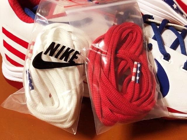 新品USA限定☆チームUSA★野球用NikeClipper30.5専用替え紐２組
