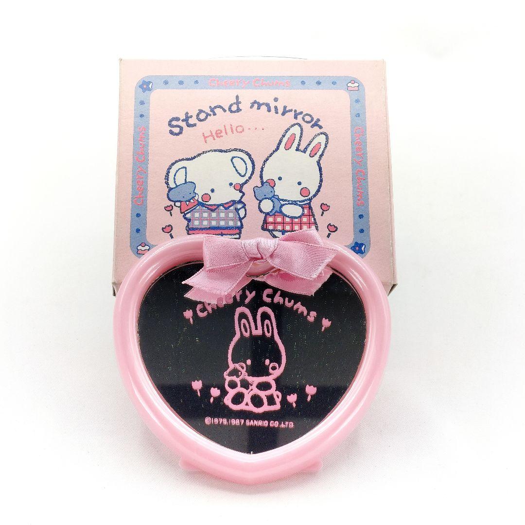 当時物 チアリーチャム スタンド ミラー ハート サンリオ レトロ 1987年