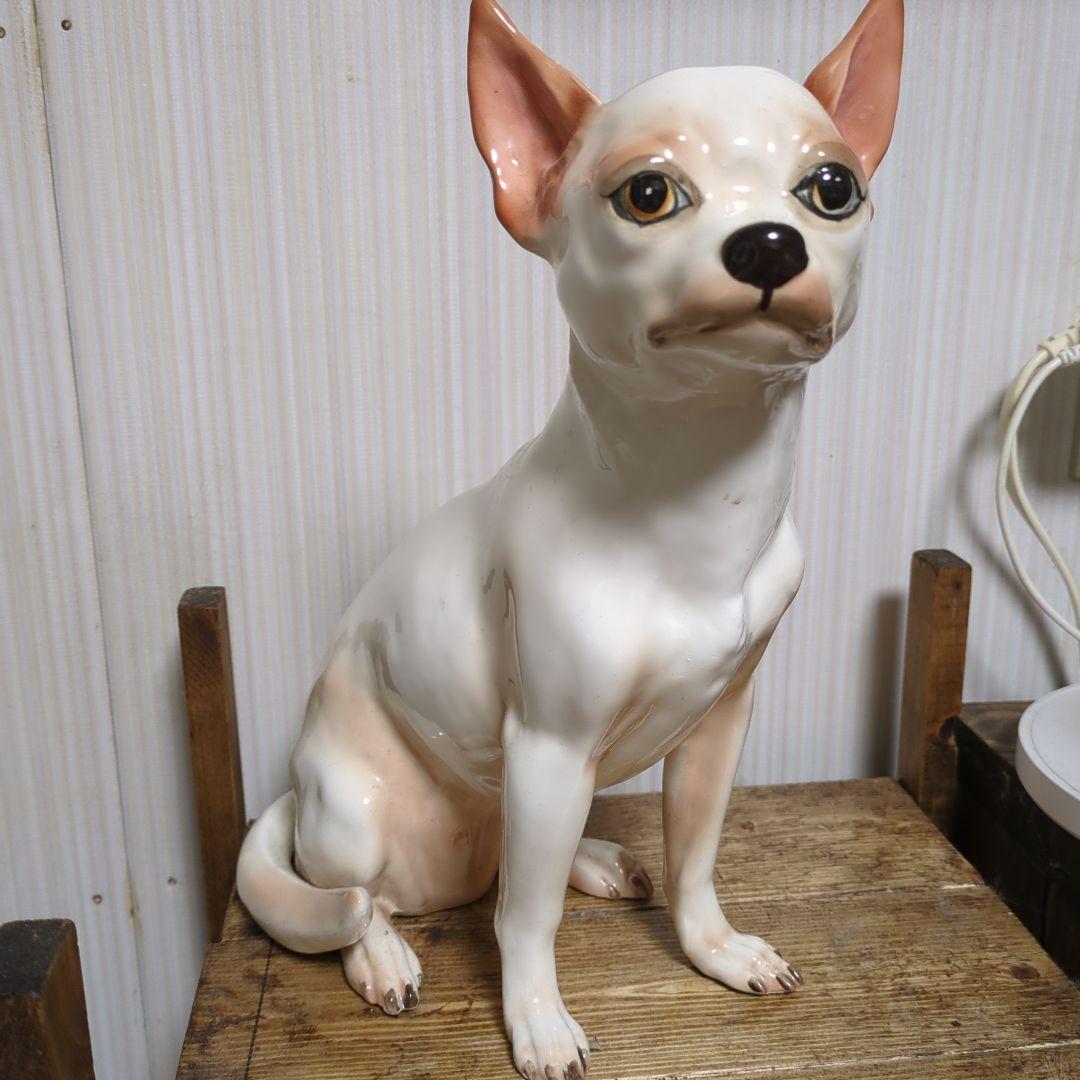 陶器製　チワワ　置物