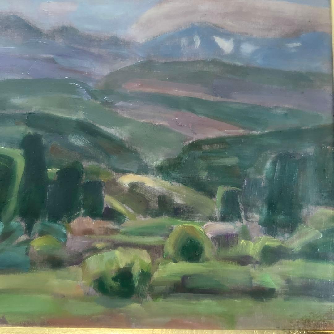 辻朗　油彩画 風景画 金色フレーム
穏やかな色合いが素敵な作品です