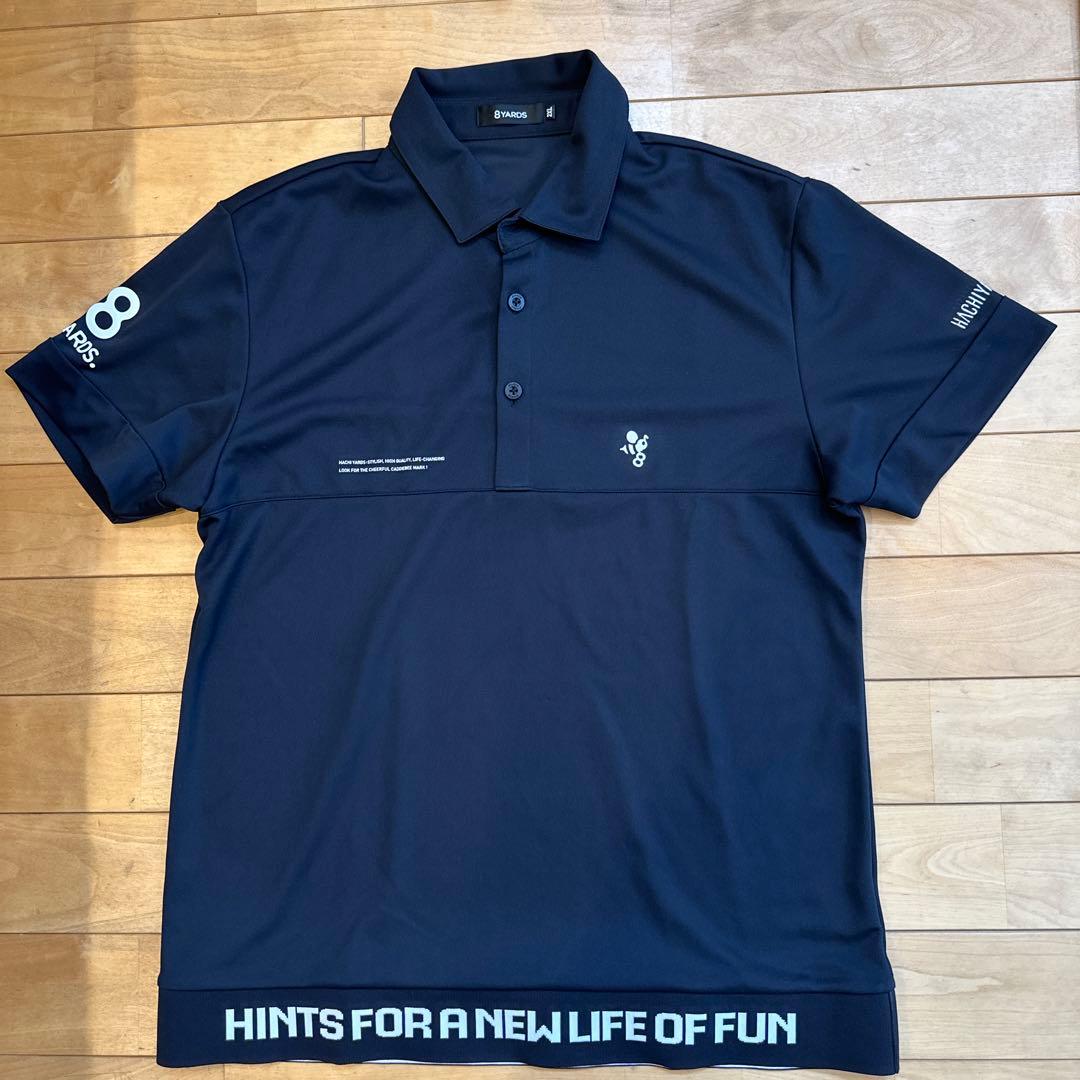 8YARDS ハチヤーズ 8ヤーズ ゴルフ ポロシャツ ブラック 2XL