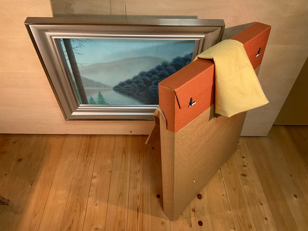 中村宗弘　「湖」　日本画Ｐ１２号　直筆サイン・落款・共シール有り