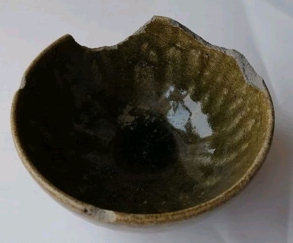 古唐津　小山路青手茶碗(発掘手)①