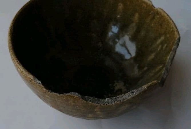 古唐津　小山路青手茶碗(発掘手)①