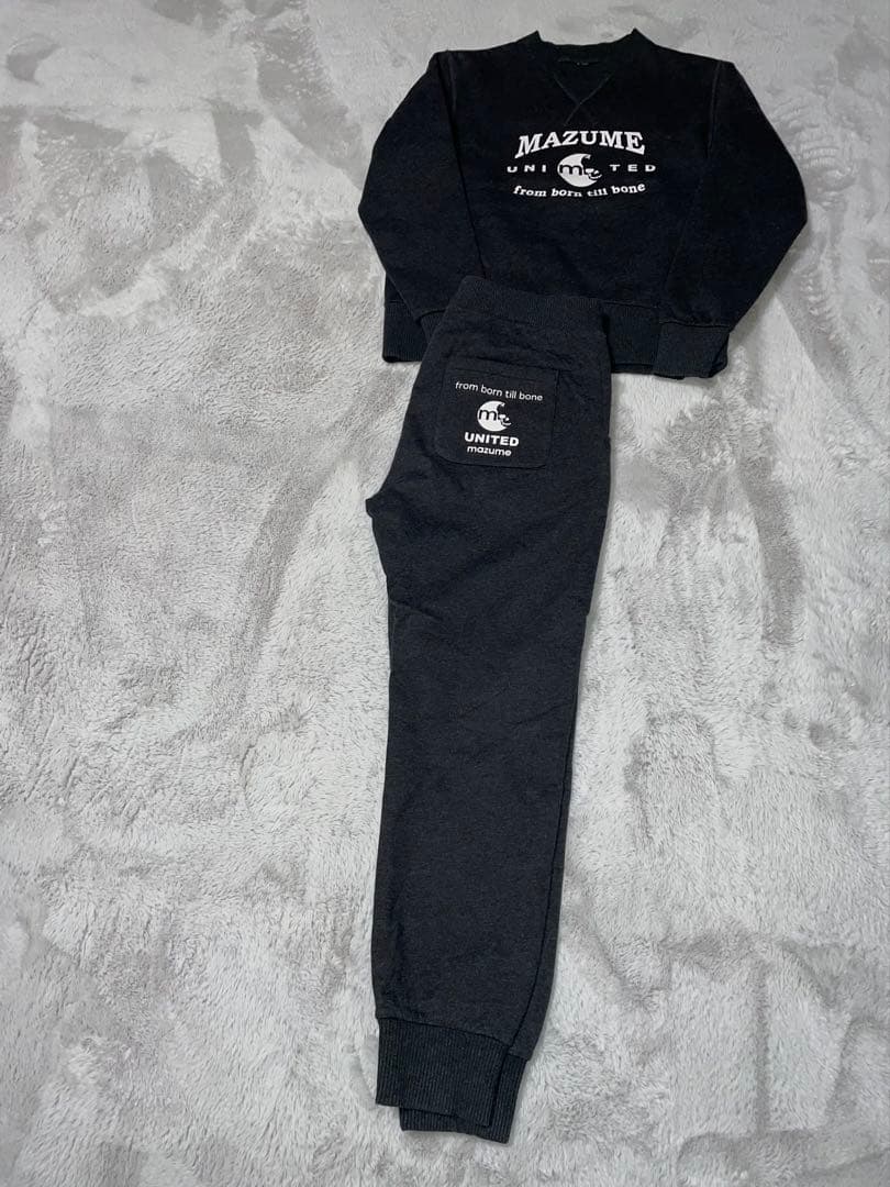 マズメウィンドカット防寒スウェットセットアップ　チャコール