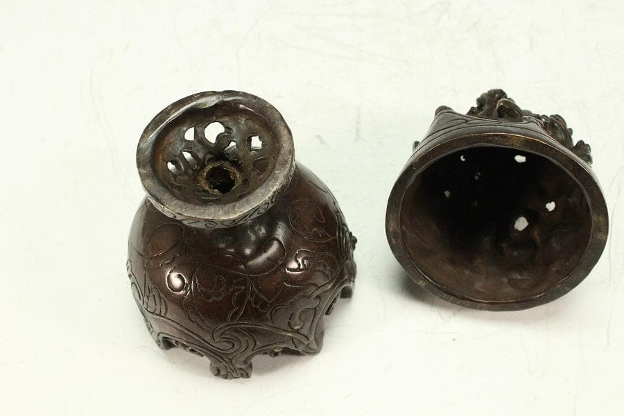 仏教美術 古銅 博山炉 香炉(K-LC973)