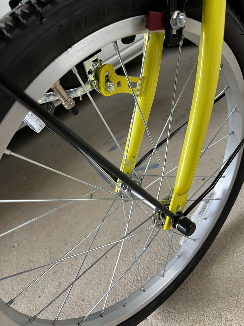 新品未使用　折りたたみ自転車(黄色)