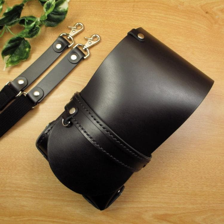 【トリマー向き】 フタ付　ブラック　８丁　本革シザーケース　TSC-14/CKA