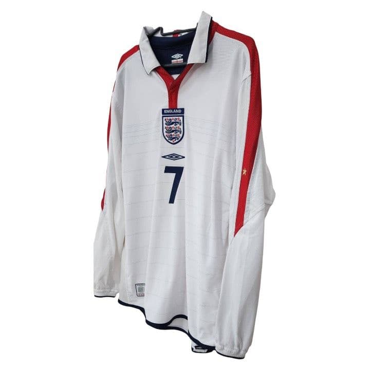 04-05 イングランド代表　ベッカム　UMBROオフィシャル　長袖ユニフォーム