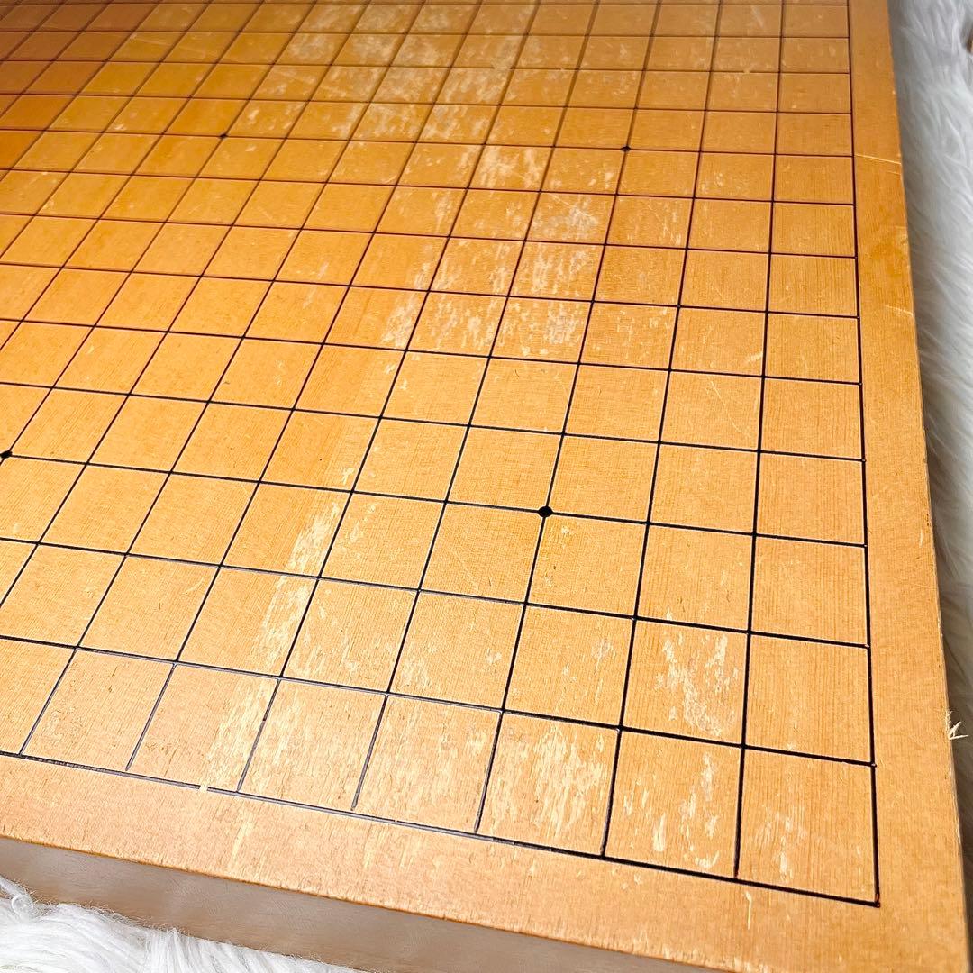 天然木ヒバ 卓上囲碁盤 約50mm厚 7枚セット