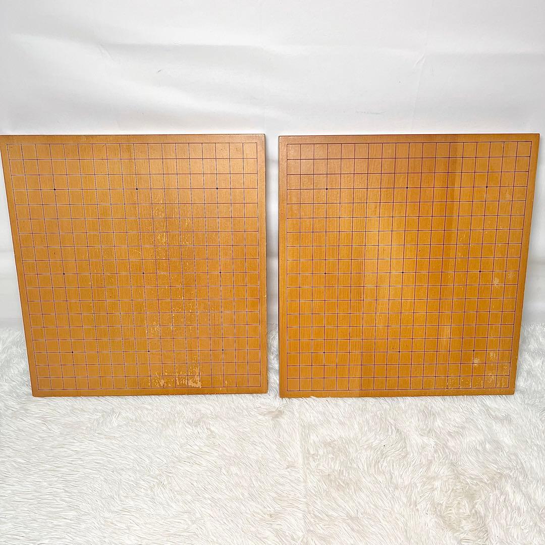 天然木ヒバ 卓上囲碁盤 約50mm厚 7枚セット