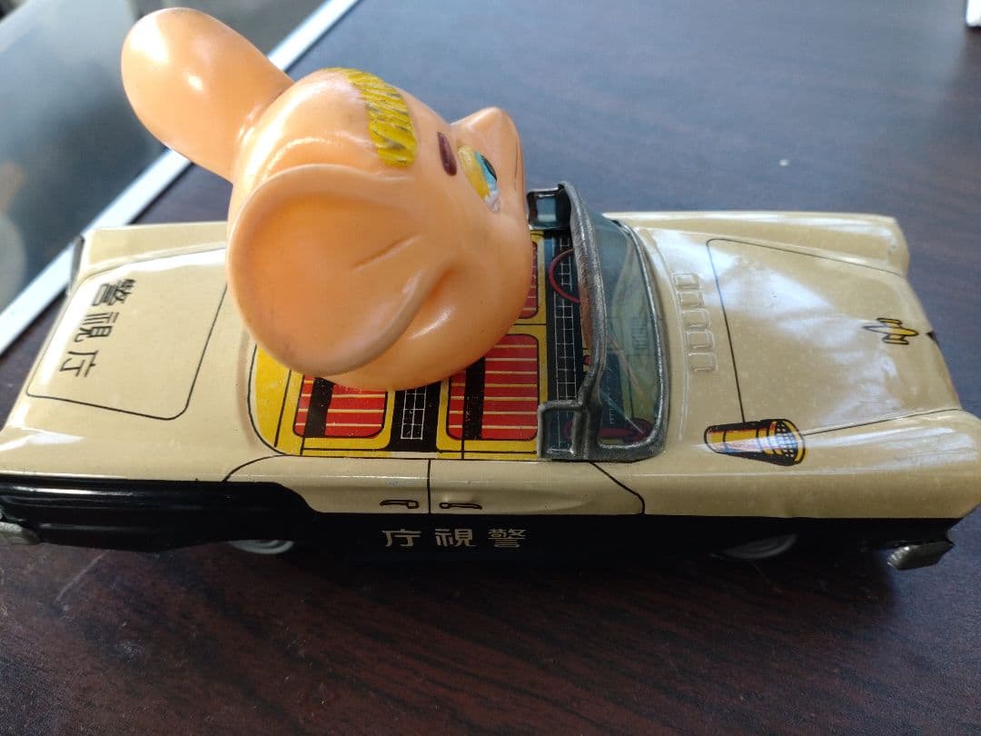 タ*ん様 当時物　ブリキ自動車　トッポ・ジージョ　無版権　昭和レトロ