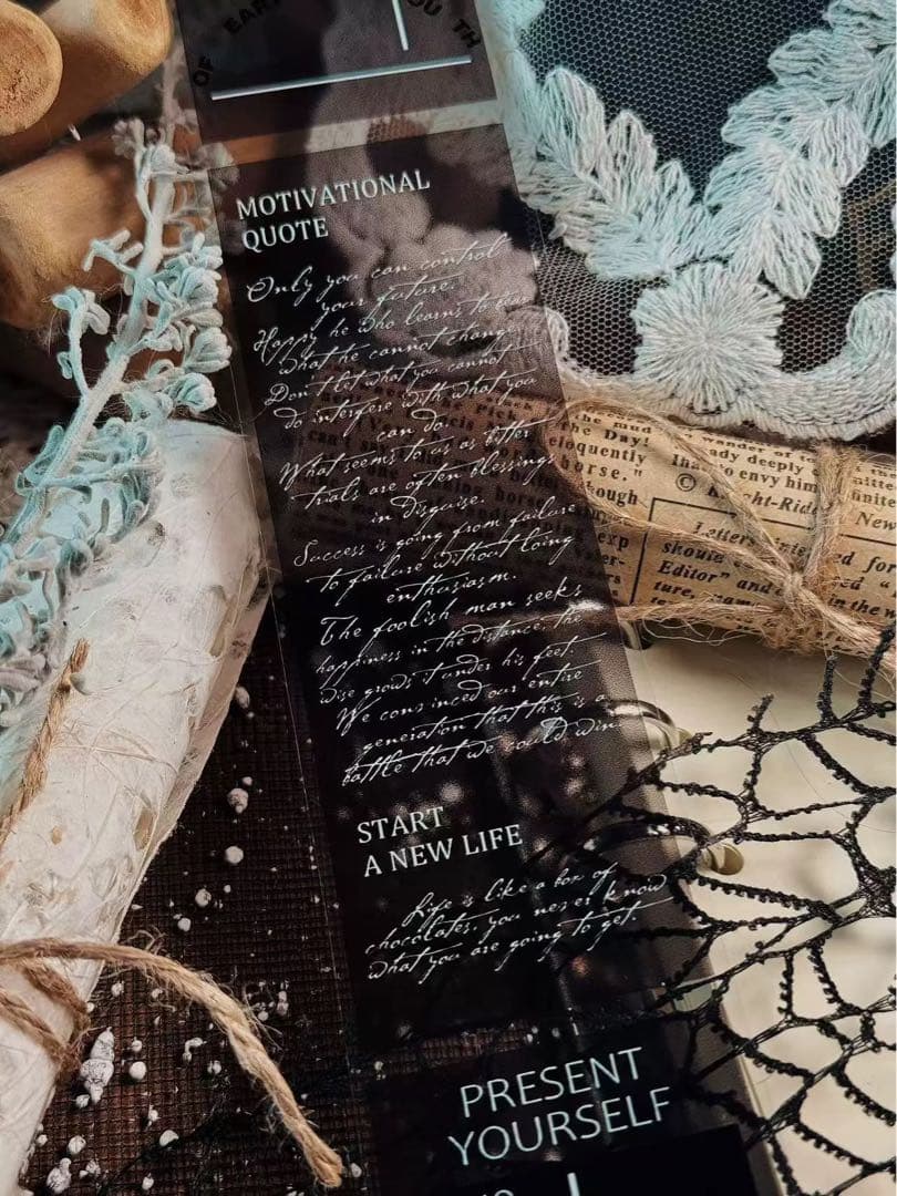 霖蓝汐原创手账《素色半透便签》海外マスキングテープ　マステ 【2649】