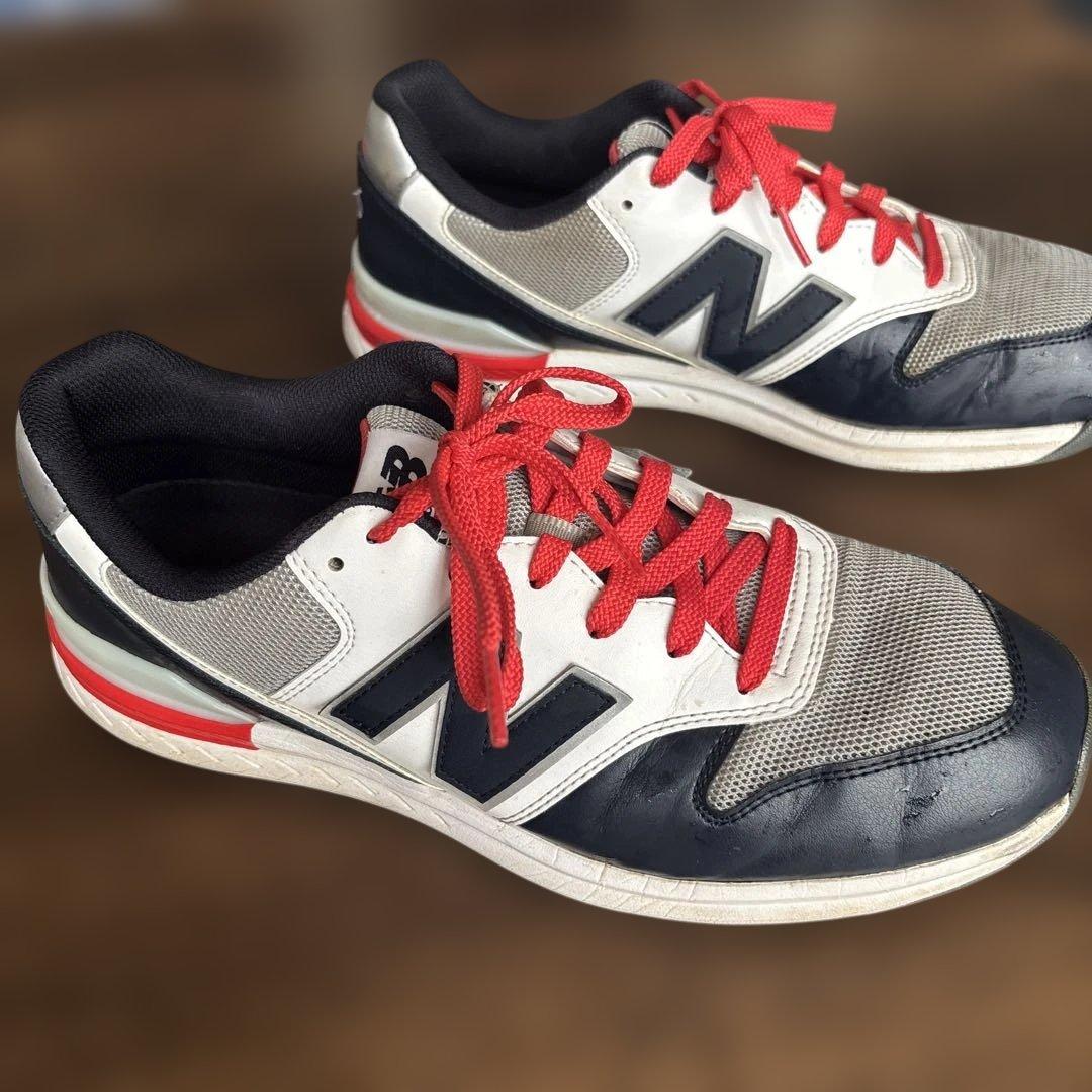New Balance 996ゴルフシューズ ネイビー/ホワイト/レッド