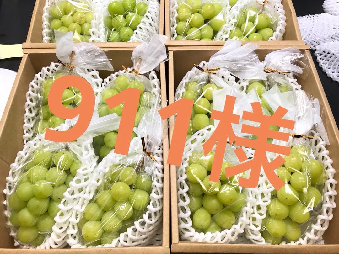 【911様】シャインマスカット　小房4房詰め約1.5kg ✖️2箱