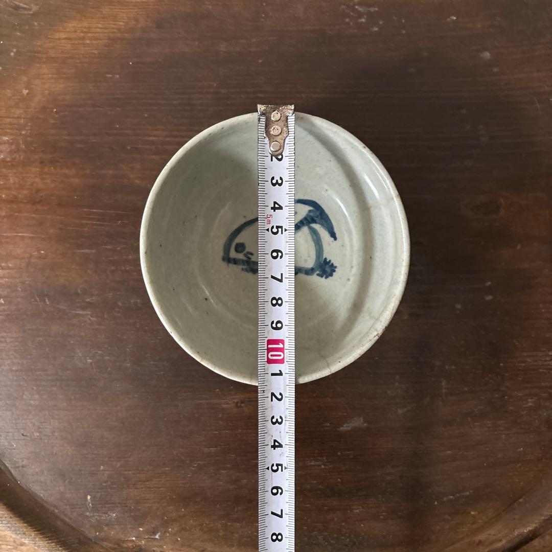 古い染付兎茶碗　うさぎ　ウサギ　骨董　柳宗悦　民藝　青山二郎　白洲正子　検:李朝