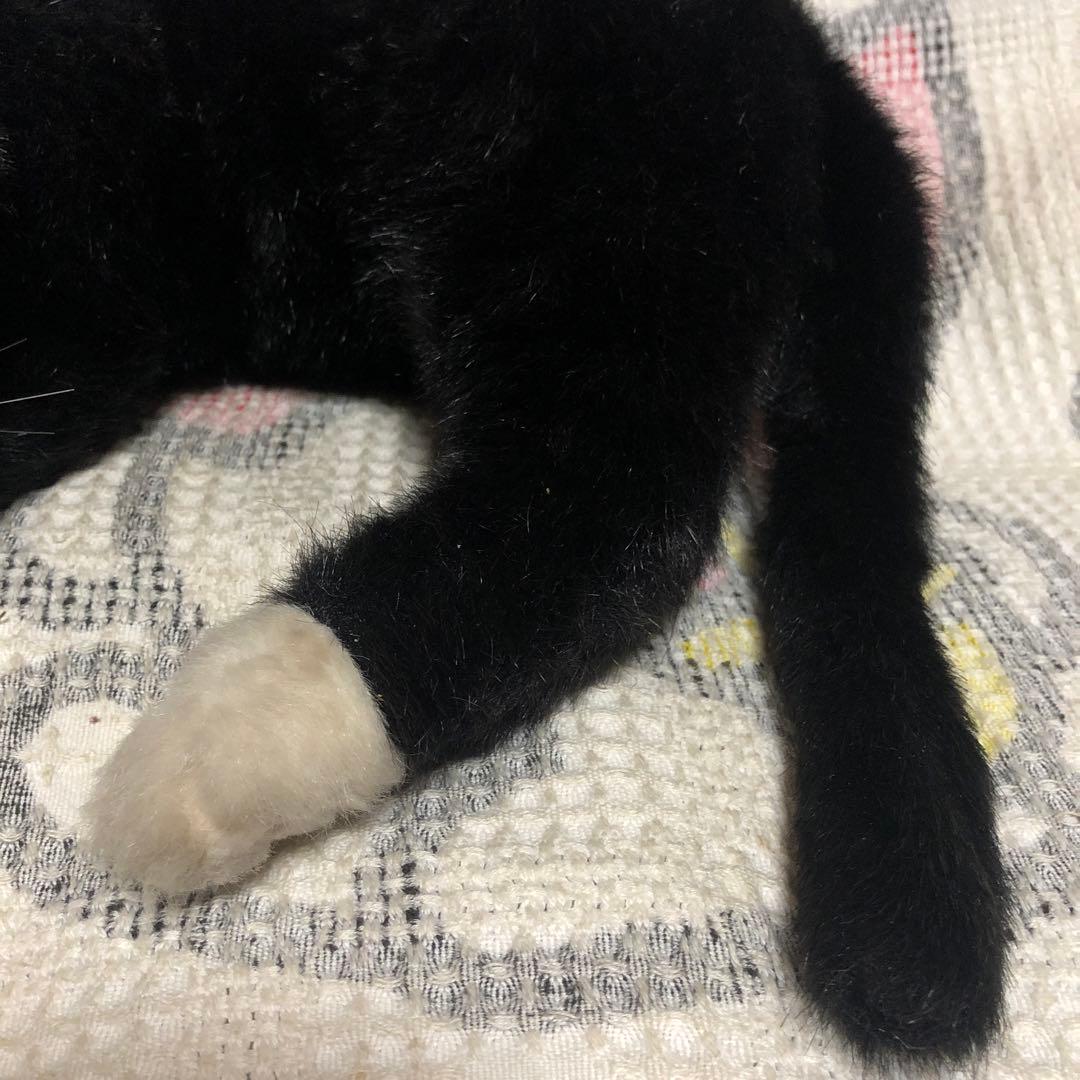 モンスイユ　大きな黒猫　寝そべりポーズ　ぬいぐるみ　中古品