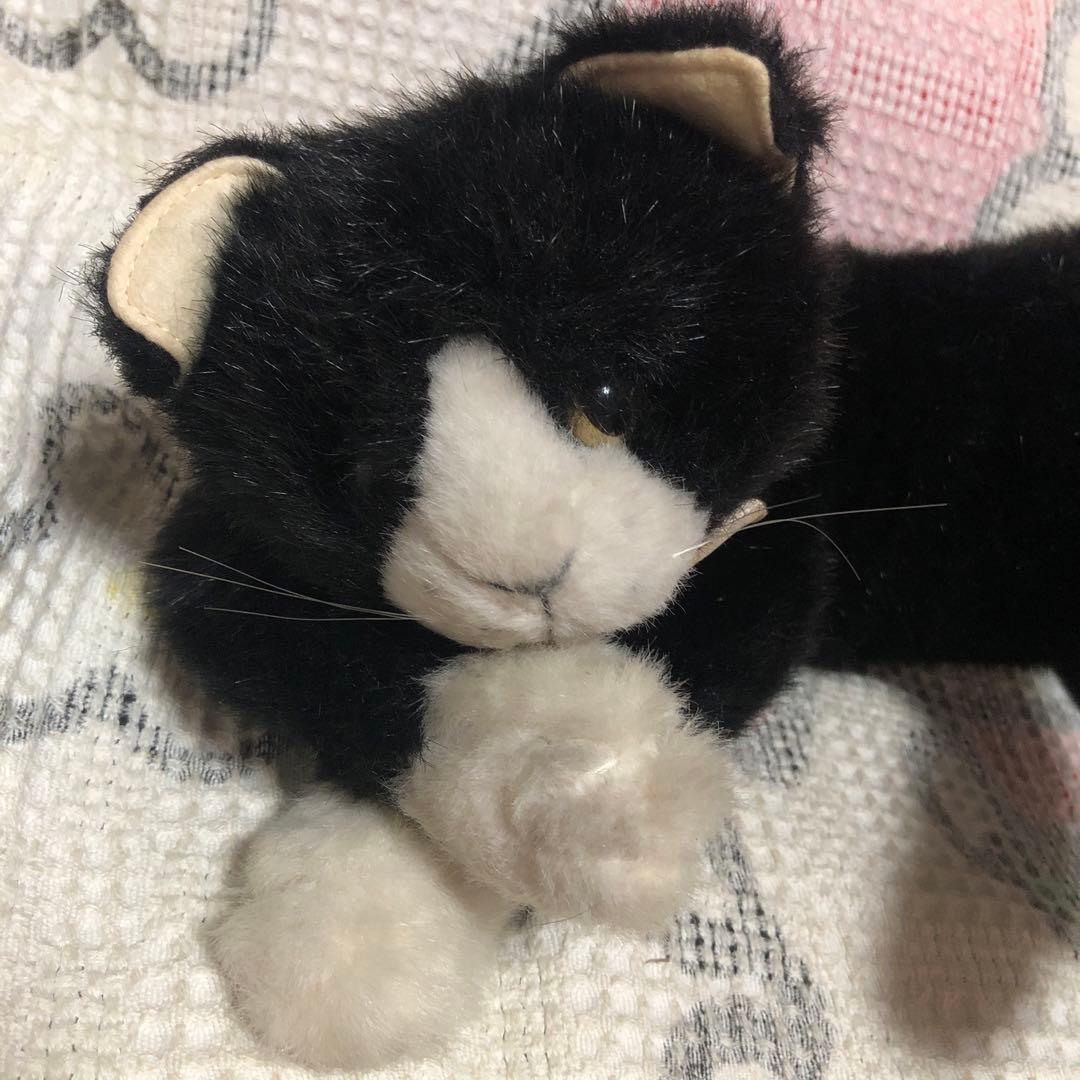 モンスイユ　大きな黒猫　寝そべりポーズ　ぬいぐるみ　中古品