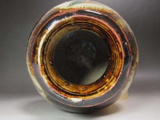 ★　金城次郎　魚紋壺　遊び心ある一品です★x533