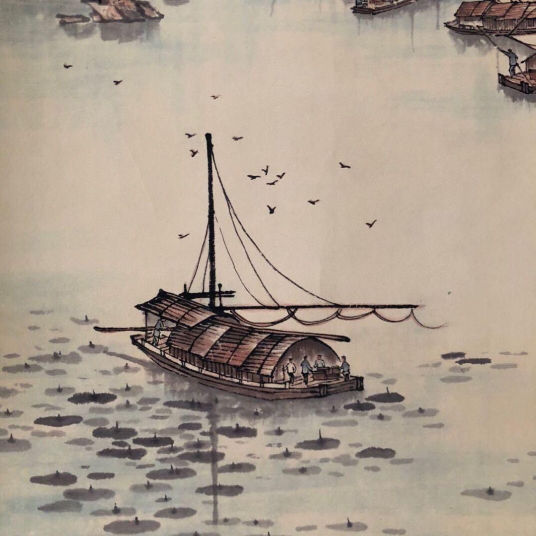 宋文治 山水画 掛け軸 三尺中堂 中国美術