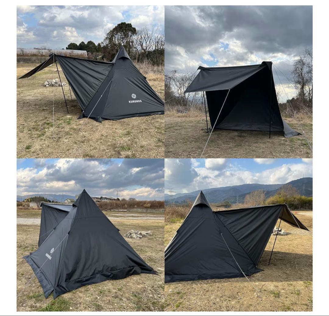 新品‼️KURONOS✨ソロテント 黒 ワンポールパップテント 1GOU