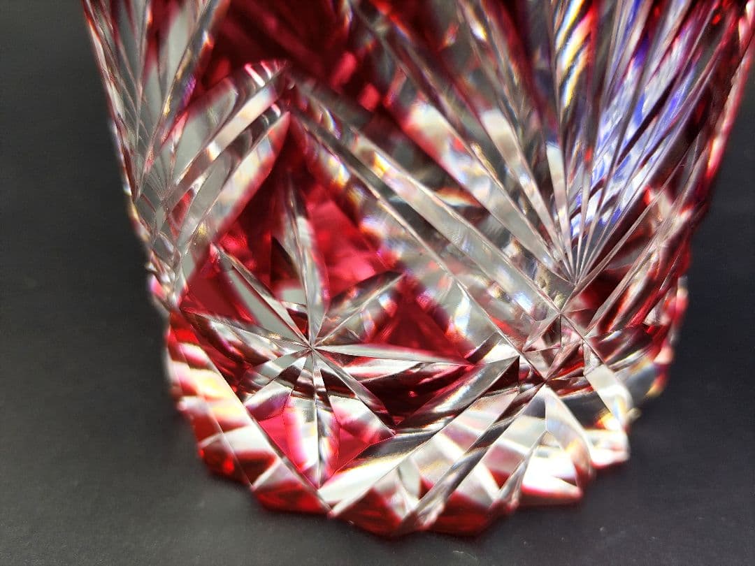 定価7万以上☆新品未使用 彩鳳 ペアロックグラス（切子、江戸切子、薩摩切子）