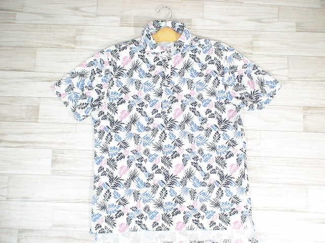 67855 OPST ポロシャツ　白ｘ黒ｘ青ほか　サイズO