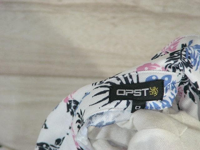 67855 OPST ポロシャツ　白ｘ黒ｘ青ほか　サイズO