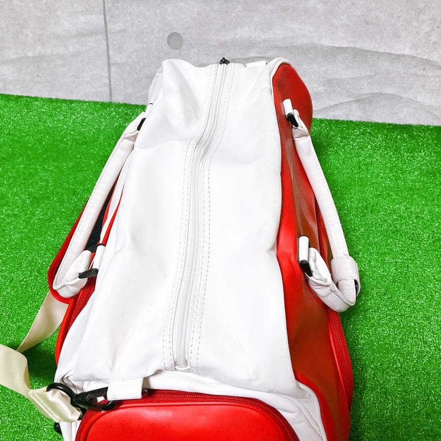 NIKE GOLF ゴルフ ボストンバッグ レッド フェイクレザー 希少 レア