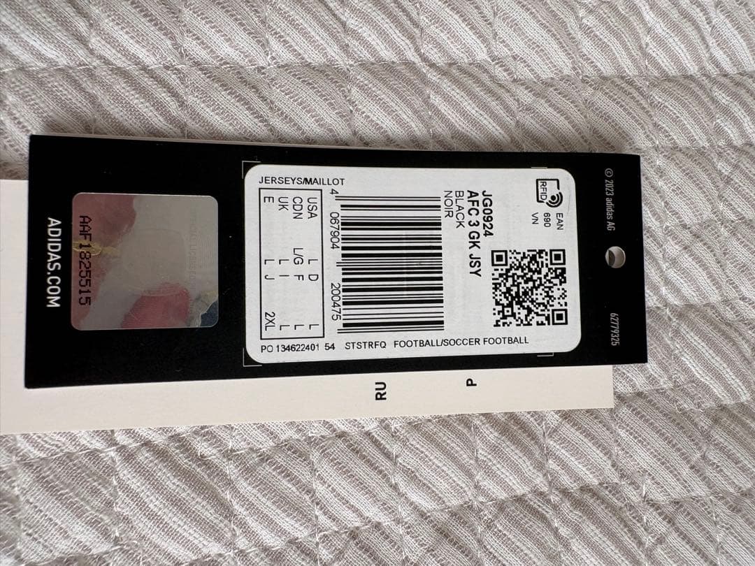 アーセナル キーパーユニフォーム2XL