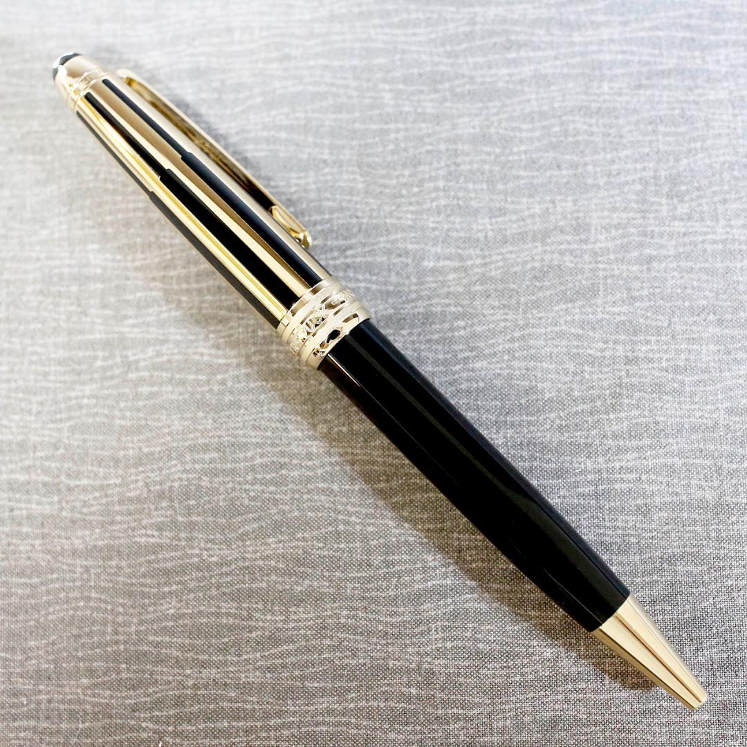 【レア美品 送料込み】モンブラン ボールぺン ソリテール ブラック＆ゴールド