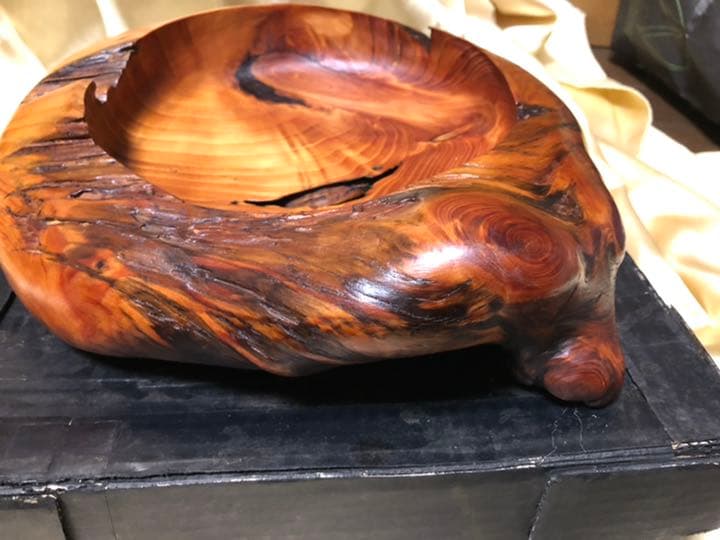 肥松木工品　盆、菓子器、装飾品、他