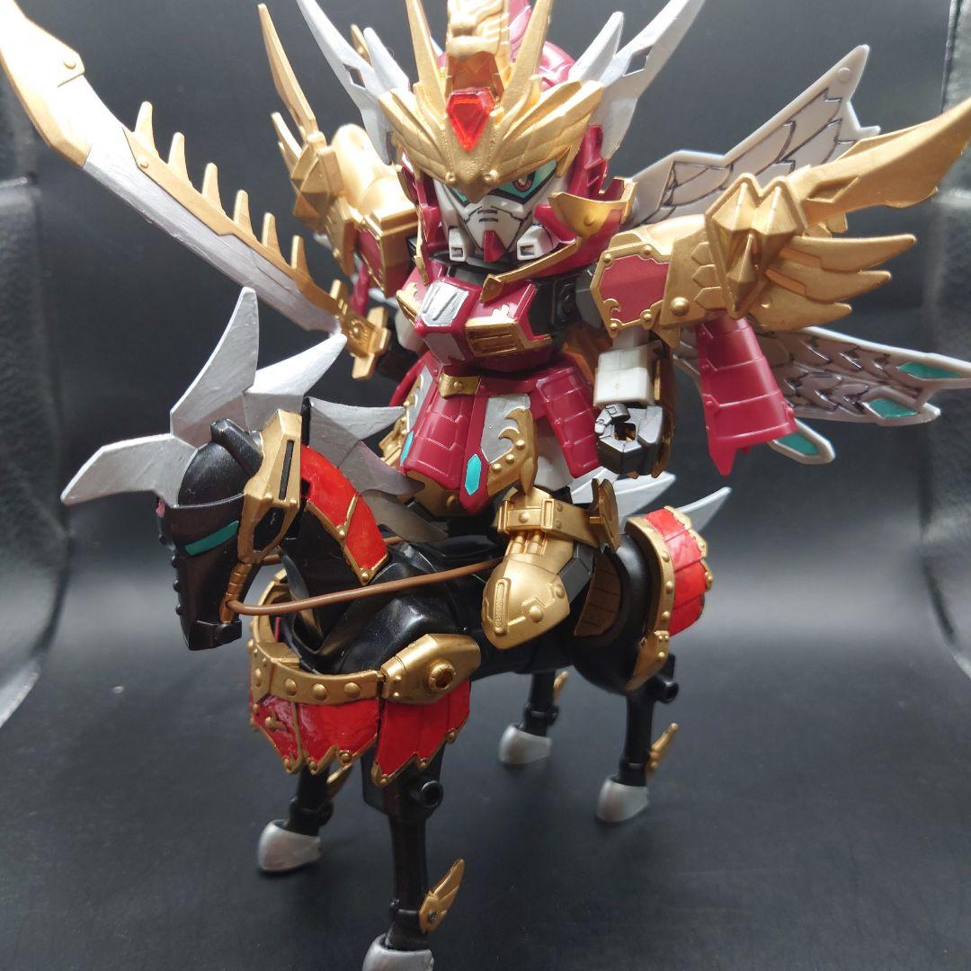 完成品　バンダイ SD三国伝 022 真 紅蓮装 曹操ガンダム・絶影