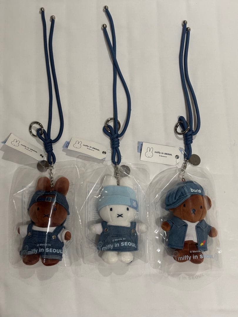 ミッフィー ソウル デニム キーリング 3種セット 韓国限定 miffy 聖水