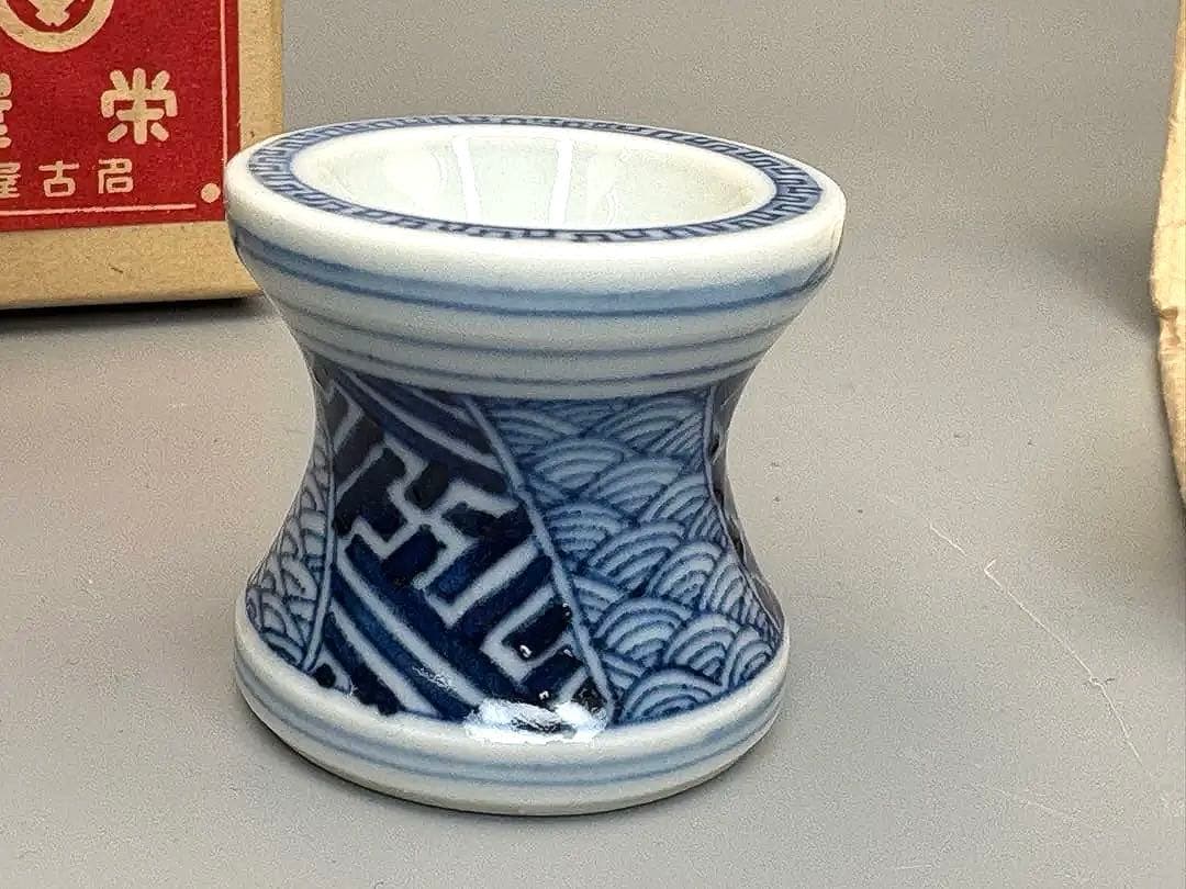 茶道具一式 茶箱付き 11点セット　加藤麥代　茶碗香合織部茶碗水注　在銘