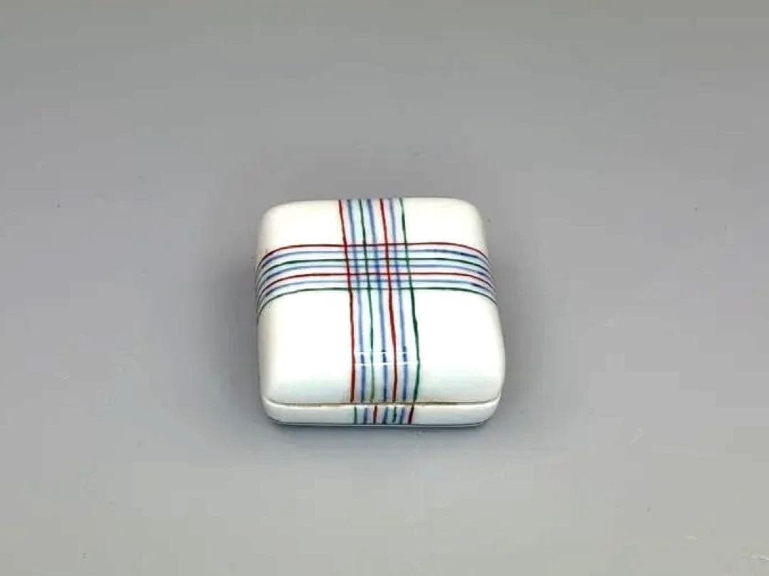 茶道具一式 茶箱付き 11点セット　加藤麥代　茶碗香合織部茶碗水注　在銘