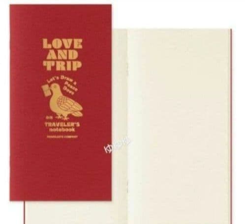 トラベラーズノート レギュラーサイズ LOVE AND TRIP レッド 赤