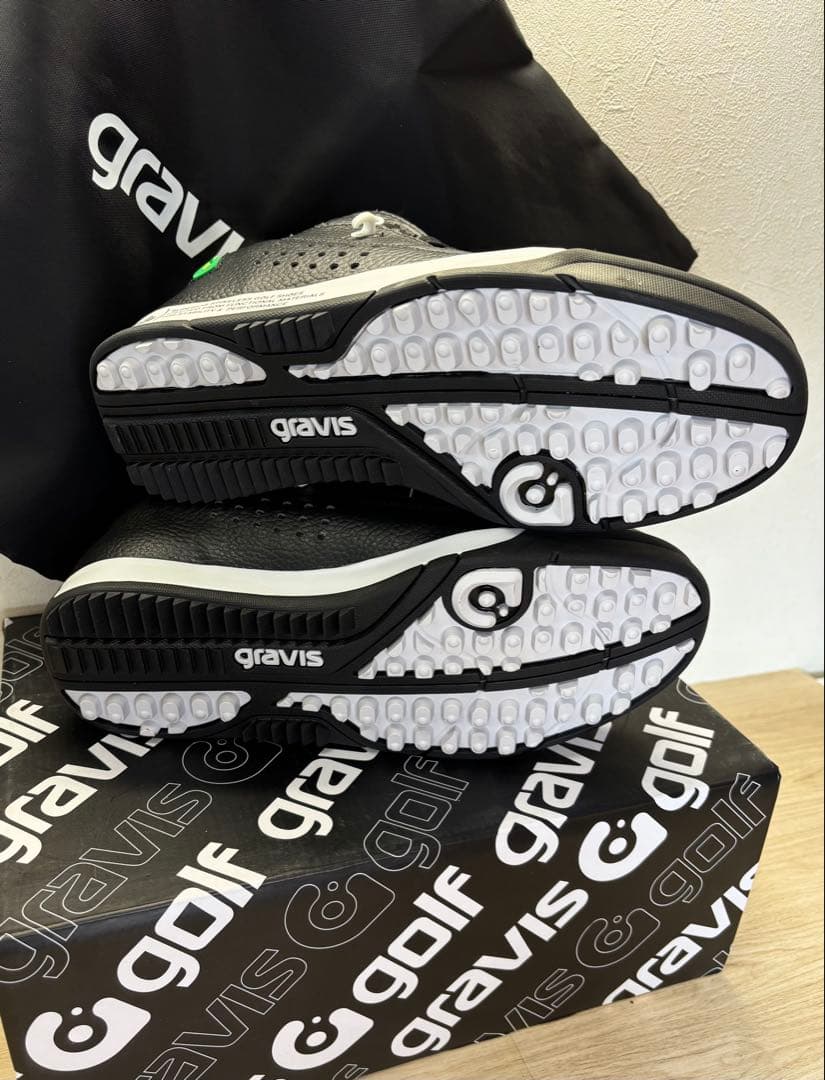 グラビス ゴルフ シューズ 24cm 15903 ブラック　カモフラ柄