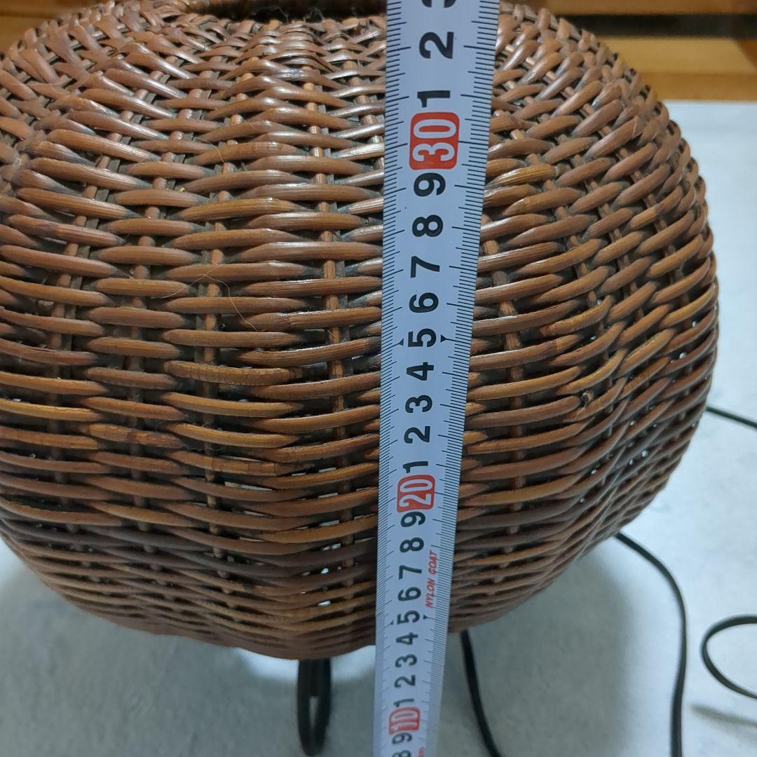 籐製　丸型　ライト　レトロ