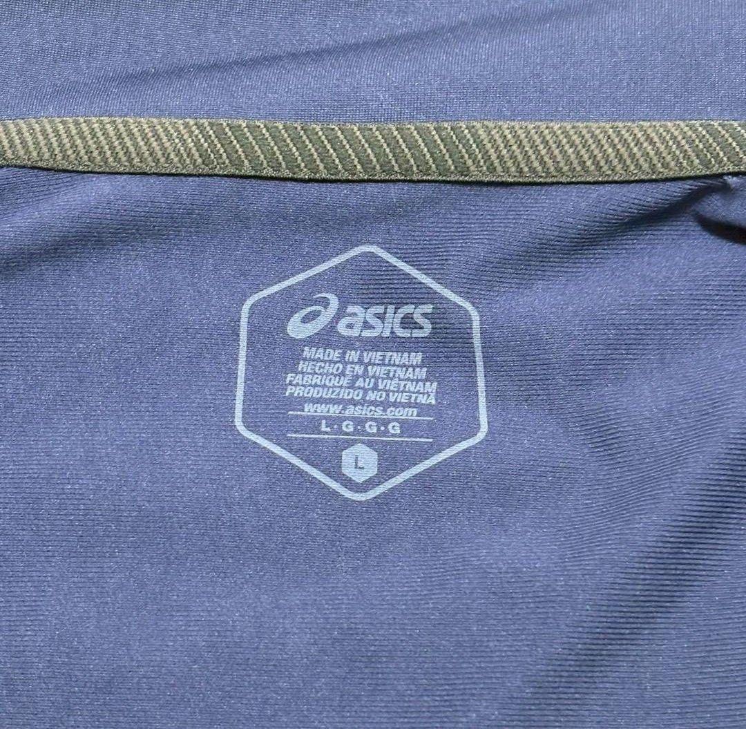 ASICS ジャージ上下セット Lサイズ ネイビー